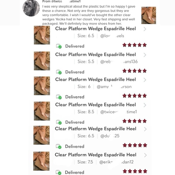 Clear Platform Wedge Espadrille Heel - Picture 8 of 9